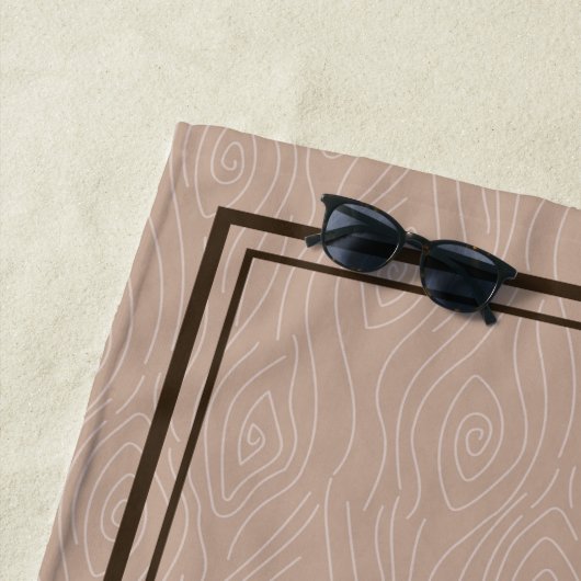 Rustic Modern Mountain Custom Beach Towel ビーチタオル (インサイチュ)