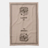 Rustic Modern Mountains Custom キッチンタオル (縦)