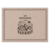 Rustic Modern Mountains Custom テーブルクロス (正面(横))