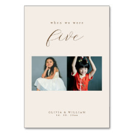 Rustic Modern Script Childhood Photos as  テーブルナンバー