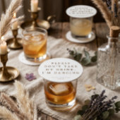 Rustic Modern Script Personalized Wedding  コースター