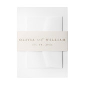 Rustic Modern Script Personalized Wedding  招待状ベリーバンド (正面例)