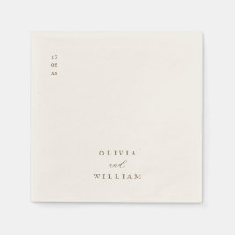 Rustic Modern Script Personalized Wedding Cocktail スタンダードカクテルナプキン