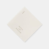 Rustic Modern Script Personalized Wedding Cocktail スタンダードカクテルナプキン (角)