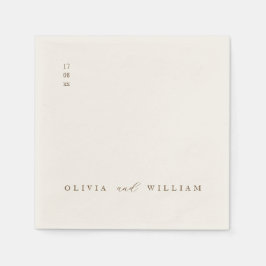 Rustic Modern Script Personalized Wedding Cocktail スタンダードカクテルナプキン