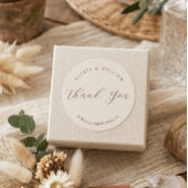 Rustic Modern Script Personalized Wedding Favor ラウンドシール