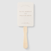 Rustic Modern Script Wedding Program and Timeline ハンドファン (正面)