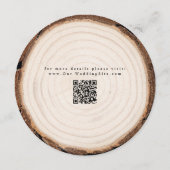 Rustic Modern Wood Natural Elegant Barn Wedding 招待状 (裏面)