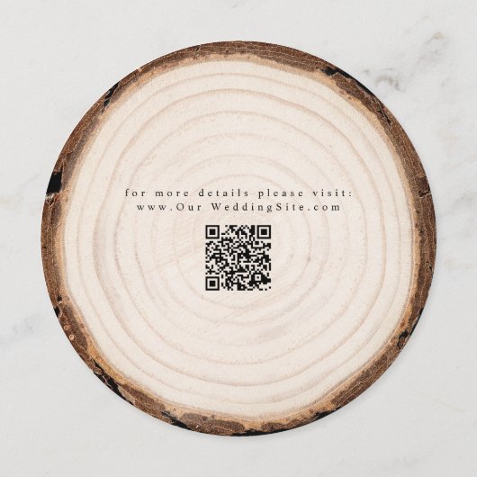 Rustic Modern Wood Natural Elegant Barn Wedding 招待状 (裏面)