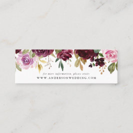 Rustic Moody Floral | ウェディングウェブサイトカード スキニー名刺