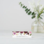 Rustic Moody Floral | ウェディングウェブサイトカード スキニー名刺 (スタンド正面)