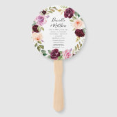 Rustic Moody Floral | オーダーメイド結婚式プログラム ハンドファン (正面)