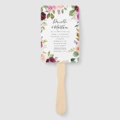 Rustic Moody Floral | オーダーメイド結婚式プログラム ハンドファン (正面)
