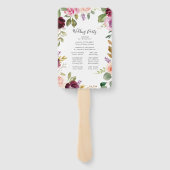 Rustic Moody Floral | オーダーメイド結婚式プログラム ハンドファン (裏面)