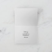 Rustic Moose Silhouette with Black Plaid サンキューカード (内部)