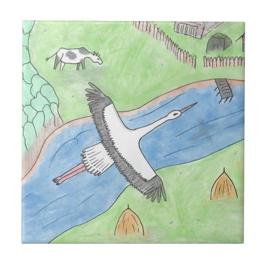 "Rustic motifs" タイル (正面)