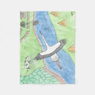 "Rustic motifs" フリースブランケット