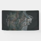 Rustic Mountain Bar Menu Wedding Reception Decor 横断幕 (横)