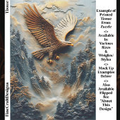 Rustic Mountain Eagle Relief Panel EH5R Decoupage 薄葉紙