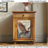 Rustic Mountain Eagle Relief Panel EH5R Decoupage 薄葉紙