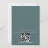 Rustic Mountain Forest Landscape QR Code Wedding 招待状 (裏面)