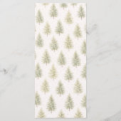 Rustic Mountain Forest Watercolor Wedding Menu メニュー (裏面)