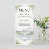Rustic Mountain Forest Watercolor Wedding Menu メニュー (スタンド正面)