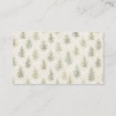 Rustic Mountain Forest Watercolor Wedding Place  プレイスカード (裏面)