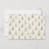 Rustic Mountain Forest Watercolor Wedding RSVP  (裏面)