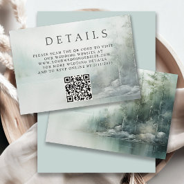 Rustic Mountain Lake Misty Pines Wedding Details エンクロージャーカード