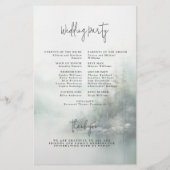 Rustic Mountain Lake Misty Pines Wedding Program チラシ (裏面)