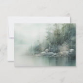 Rustic Mountain Lake Modern Wedding RSVP (裏面)
