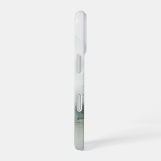 Rustic Mountain Lake Nature-Inspired with Monogram iPhone 16ケース (右側面)