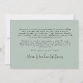 Rustic Mountain Lake Wedding Thank You サンキューカード (裏面)