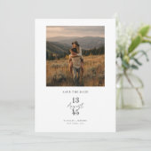 Rustic Mountain Photo Wedding Save the Date セーブザデート (スタンド正面)