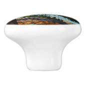 Rustic mountain range landscape stain glass  セラミックノブ (側面)