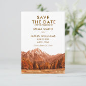 RUSTIC MOUNTAIN SIMPLE WEEDING INVITE セーブザデート (スタンド正面)