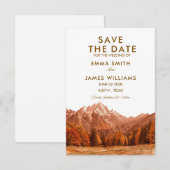 RUSTIC MOUNTAIN SIMPLE WEEDING INVITE セーブザデート (正面/裏面)