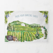 Rustic Mountain Vineyard | ウェディング 三つ折り招待状 (カバー)
