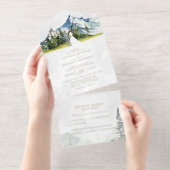 Rustic Mountain Wedding All in One Wedding Invite オールインワン招待状 (切り取り部)