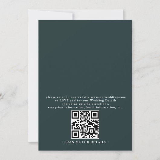 Rustic Mountain Wildflower Boho QR code Wedding 招待状 (裏面)