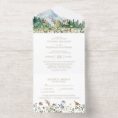 Rustic Mountain Wildflower | Boho Wedding  オールインワン招待状 (内側)