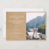 Rustic Mountain Wildflower Floral Wedding Photo サンキューカード (裏面)