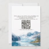 Rustic Mountains Lake Montana QR Code Wedding 招待状 (裏面)