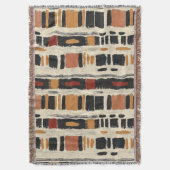 Rustic Mudcloth Geometric Pattern (1) スローブランケット (正面縦)