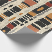 Rustic Mudcloth Geometric Pattern (1) ラッピングペーパー (角)
