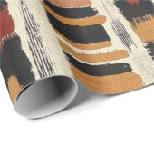 Rustic Mudcloth Geometric Pattern (1) ラッピングペーパー (ロールコーナー)