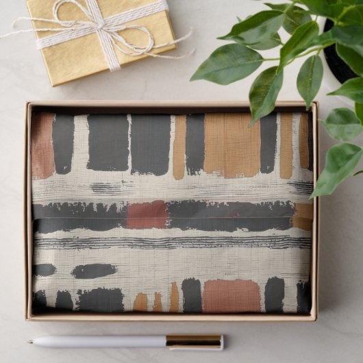 Rustic Mudcloth Geometric Pattern (1) 薄葉紙 (ギフト)