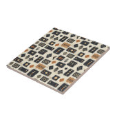 Rustic Mudcloth Geometric Pattern (2) タイル (側面)