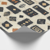 Rustic Mudcloth Geometric Pattern (2) ラッピングペーパー (角)